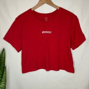 Vans off the wall | Juniors red 66 race crop top t-shirt
